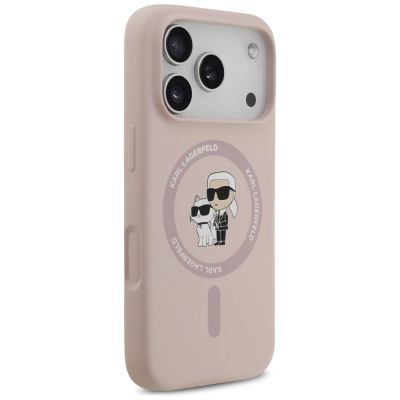 4. Karl Lagerfeld Silikon Karl&Choupette Ring MagSafe Case für iPhone 17 Pro - Pink
