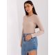 4. Beige gestreifte Bluse BASIC FEEL GOOD (RV-BZ-9207.41X)