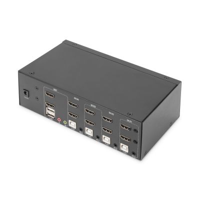 3. Digitus KVM-Switch, 4 Ports, Dual-Monitor-Unterstützung, 4K, HDMI®