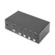 3. Digitus KVM-Switch, 4 Ports, Dual-Monitor-Unterstützung, 4K, HDMI®
