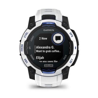 14. GARMIN Instinct 3 45mm SOLAR Whitestone Smartwatch
