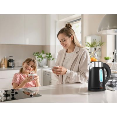 13. ELDOM Kabelloser Wasserkocher C185C TRIPO Schwarz 1000W 0,8 L, BPA-frei, isoliert