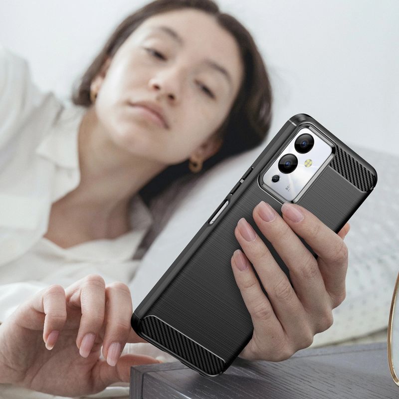 7. Carbon Case Hülle für Infinix Note 12i flexible Silikon Carbon Hülle schwarz