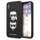 Karl Lagerfeld Saffiano Karl&Choupette Head Case für iPhone XS Max – Schwarz
