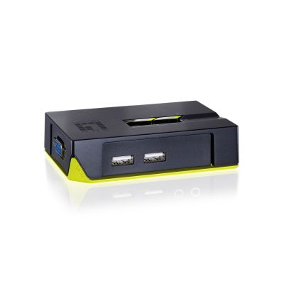 LevelOne KVM-0222 KVM-Switch Schwarz, Grün