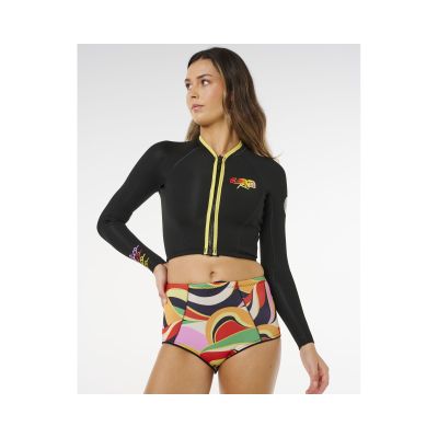 6. RIP CURL G-Bomb 1.5 Ls Fz Crop Jkt Damenjacke Schwarz