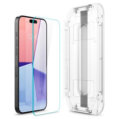 4. Spigen Glas.tR EZ Fit gehärtetes Glas für iPhone 15 Pro Max - 2 Stk.