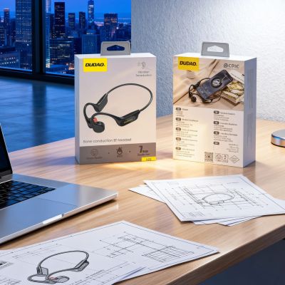 7. Dudao U22 Bluetooth 5.2 Knochenschallkopfhörer mit Kopfbügel – Schwarz