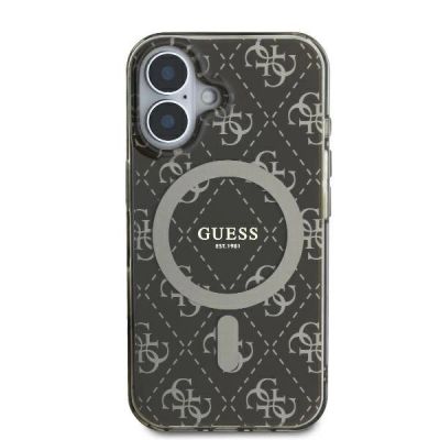3. Guess IML 4G Background MagSafe-Hülle für iPhone 16 – braun
