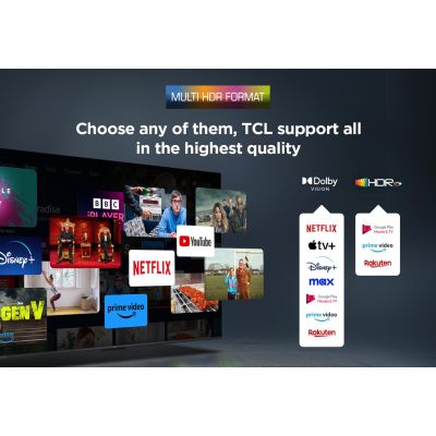30. TCL 55V6C DLED 55'' 4K Ultra HD Google TV Dolby Atmos DVB-T2 Metallic-Fernseher