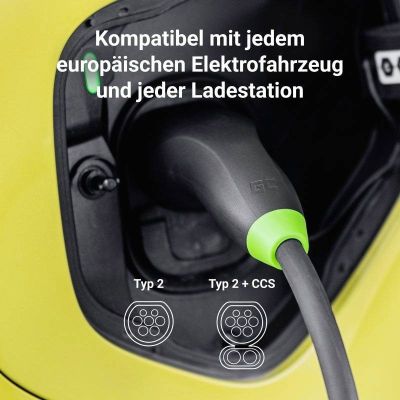 5. Green Cell GC Snap Typ 2 EV-Kabel 11 kW 5 m