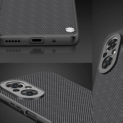 8. Nillkin Textured Case robuste, verstärkte Hülle mit Gelrahmen und Nylonrückseite für Honor 50 SE schwarz