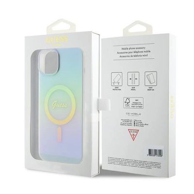 8. Guess GUHMP15MHITSQ iPhone 15 Plus 6,7" Türkis/Türkis Hardcase IML Iridescent MagSafe