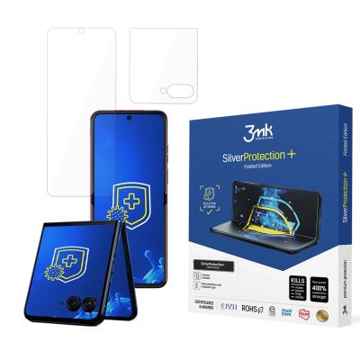 Antibakterielle Schutzfolie 3mk SilverProtection+ Folded Edition für Motorola Razr 50 Ultra