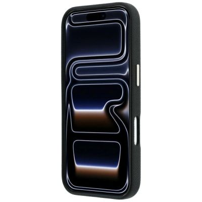5. Karl Lagerfeld Schutzhülle mit großem, glattem Harz-Logo für iPhone 18 Pro / 17 Pro – Schwarz