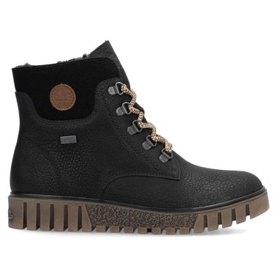 48. Wasserdichte schwarze Damen-Trekkingstiefeletten Rieker Y3433-00