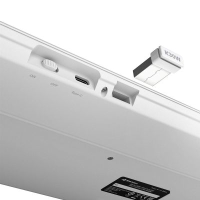 7. Sharkoon OfficePal K30W weiße Tastatur für Zuhause/Büro, USB, QWERTZ, Deutsch, Weiß