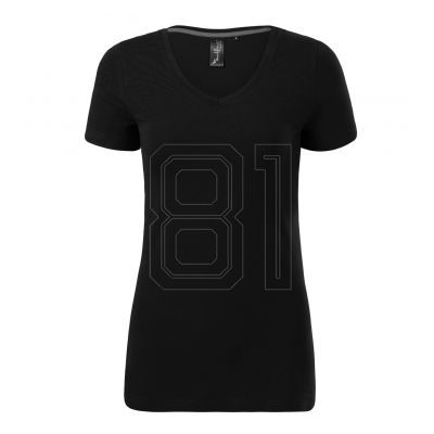 2. Malfini Action V-Ausschnitt T-Shirt W MLI-70101 schwarz