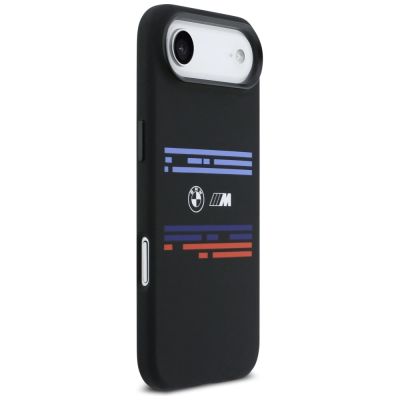 4. BMW M Silikonhülle mit horizontaler Linie und MagSafe-Funktion für iPhone Air – Schwarz