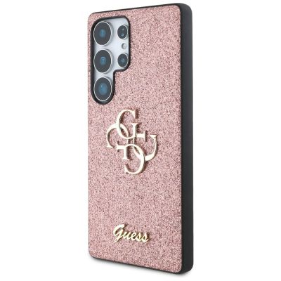 2. Guess Fixed Glitter Big 4G Metal Logo Hülle für Samsung Galaxy S25 Ultra rosa