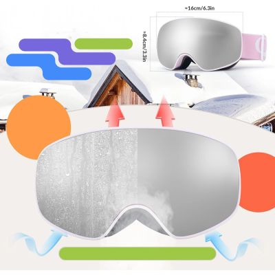4. Qunature Pink Kinder-Skibrille (mittlere/große Kinderversion)