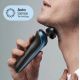 5. Braun Series 6 61-B4500cs – Folienrasierer – Blau – Tasten – LED – Laden – Ein/Aus – Netz-/Akkubetrieb