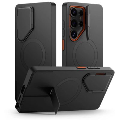 Tech-Protect Kevlar Aura MagSafe Case für Samsung Galaxy S25 Ultra - Schwarz/Orange