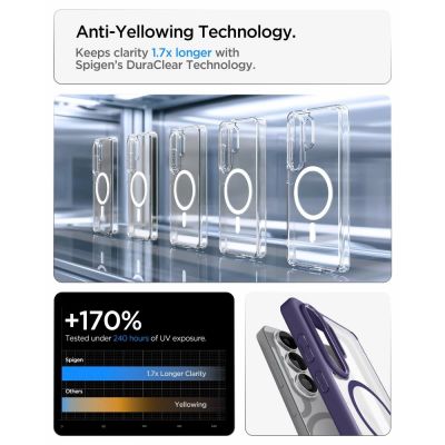 8. Spigen Ultra Hybrid Mag MagSafe Hülle für Samsung Galaxy S26 Ultra – Transparentes Marineblau