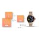 16. VELTORI VT340-1 Damen-Smartwatch, Goldarmband + rosa Silikonarmband