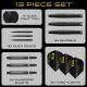 6. Harrows NX-90 Black Edition QP Darts, 90 % Stahlspitze