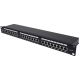 INTELLINET 24-Port Cat6a Patchpanel FTP 1HE schwarz