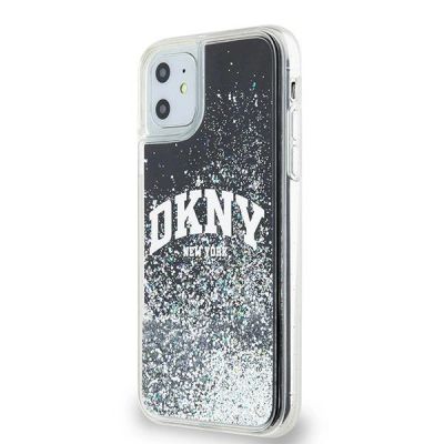 7. DKNY Liquid Glitter Big Logo Hülle für iPhone 11 / Xr - Schwarz