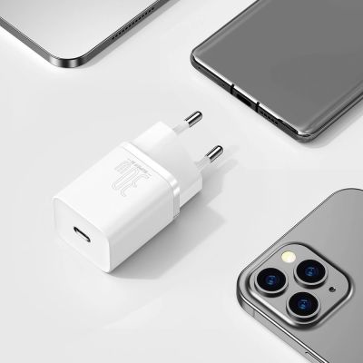 10. Baseus Super Si 1C Schnellladegerät USB Typ C 30W Power Delivery Quick Charge weiß (CCSUP-J02)