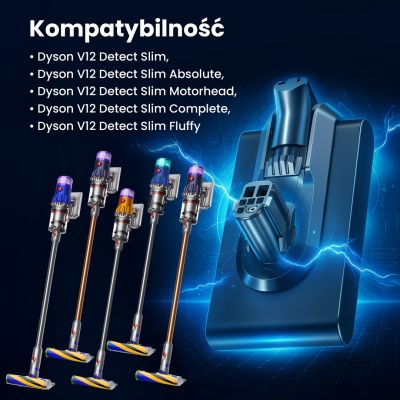 8. Extralink | Filter + Akku-Ersatz, Akku für Dyson V12 Staubsauger | 25,2 V 2500 mAh