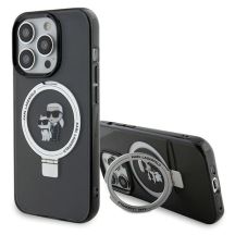 Karl Lagerfeld KLHMP15XHMRSKCK iPhone 15 Pro Max 6,7" schwarz/schwarz Hardcase Ringständer Karl&Choupette MagSafe