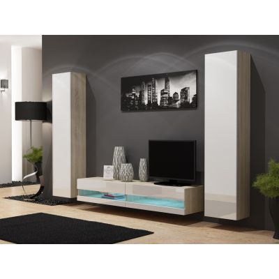 3. TV-Schrank VIGO NEU '180' 30/180/40 Sonoma/Weiß flach