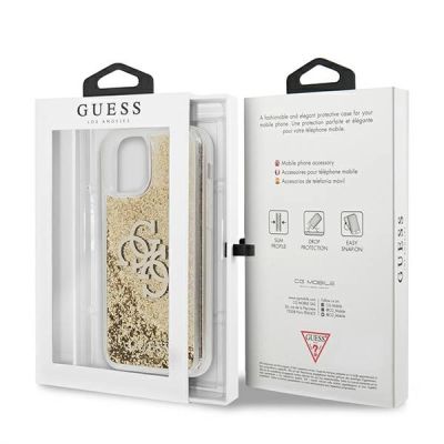 8. Guess 4G Big Liquid Glitter Case für iPhone 11 6.1" / Xr - Gold