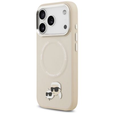 2. Karl Lagerfeld Karl & Choupette Pins MagSafe Case für iPhone 17 Pro Max - Beige