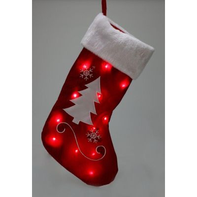 8. GROSSE WEIHNACHTSGESCHENKSOCKE 41 CM 12-LED-WEIHNACHTSBAUM