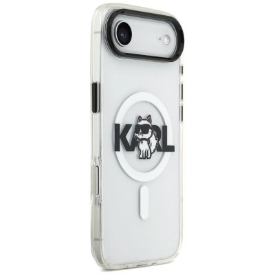 4. Karl Lagerfeld IML Choupette Sketch Logo MagSafe iPhone Air Hülle - Transparent