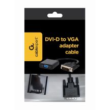 GEMBIRD A-DVID-VGAF-01 Adapter (DVI-D M - D-Sub (VGA) F; 0,20 m; schwarz)