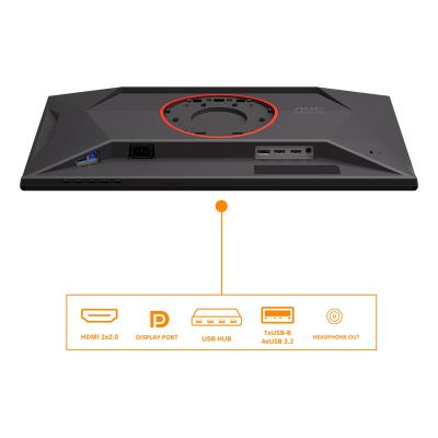 26. AOC G4 25G4KUR Computermonitor 62,2 cm (24,5") 1920 x 1080 px Full HD LED Schwarz, Rot