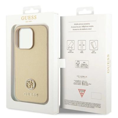 8. Guess GUHCP15XPS4DGPD iPhone 15 Pro Max 6,7" Gold/Gold Hardcase Strass Metall Logo