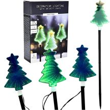 Dekorative Gartenlampen, Wegeleuchten, 3-teilig, Weihnachtsbaumspiegel