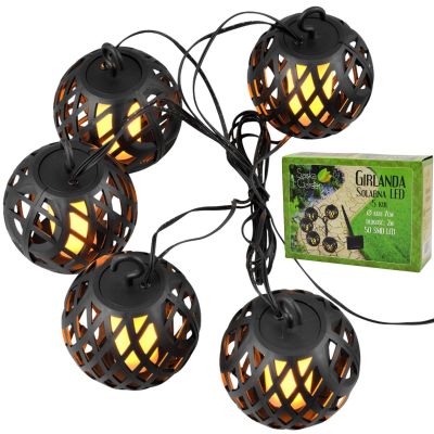 55. Solarlampen-Feuerbälle 7 cm 5 Stück