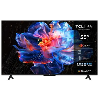 8. TCL 55P69K LED-Fernseher, 55 Zoll, 4K Ultra HD, Google TV, Dolby Atmos, DVB-T2, Schwarz