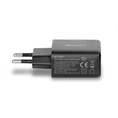 3. Lindy 73438 Universal-Ladegerät für Mobilgeräte, Schwarz, AC-Schnellladefunktion, intern