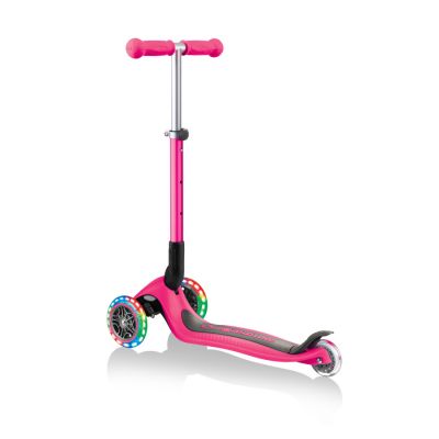 7. Globber Faltbarer 3-Rad-Scooter mit Lichtern Fuchsia Jr 437-110