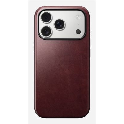 7. Nomad Moderne Lederhülle für 16 cm (6,3") Mobiltelefone, Burgunderrot
