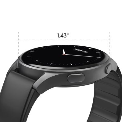 4. Hama 8900 GPS AMOLED Smartwatch 1,43 Zoll mit Silikonarmband - Schwarz